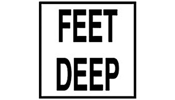 Inlays Depth Marker 6x6 Frost proof tile | FEET DEEP Non-Skid | C621530