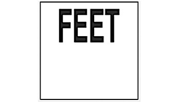 Inlays Depth Marker 6x6 Frost Proof Tile | FEET Smoth | C611531