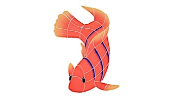 Artistry In Mosaics Flame Angel Fish Mosaic | Large Left 14" x 10" | AFFORALL