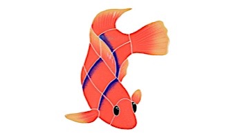 Artistry In Mosaics Flame Angel Fish Mosaic | Small Right - 8" x 6" | AFFORARS