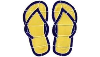 Artistry In Mosaics Flip Flops Red Mosaic | 10" x 10" | FFLREDOS