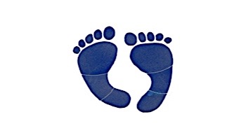 Artistry In Mosaics Footprint Blue Mosaic | Small - 6" x 6" | FPRBLUOS
