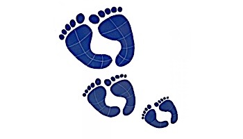 Artistry In Mosaics Footprint Blue Mosaic | Small - 6" x 6" | FPRBLUOS