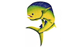 Artistry In Mosaics Bull Dolphin Mosaic | 36" x 27" | DBUYELLL