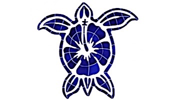 Artistry In Mosaics Hibiscus Turtle Mosaic | 24" x 24" | THIBLUOL