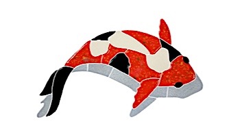 Artistry In Mosaics Koi Fish with Shadow Mosaic | Red - 8" x 12" | KFSREDRS