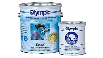 Olympic Zeron Epoxy Pool Paint Kit | Paint + Catalyst 1-Gallon | Bikini Blue | 392 G 392-GL
