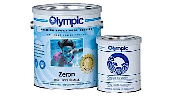 Olympic Zeron Epoxy Pool Paint Kit | Paint + Catalyst 1-Gallon | Black | 399 G 399-GL