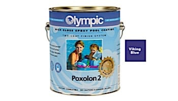 Olympic Poxolon 2 Epoxy Pool Paint Kit | Paint + Catalyst 1-Gallon | Viking Blue | 2212 G 2212-GL