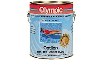 Olympic Optilon Synthetic Rubber Pool Paint | 1-Gallon | Viking Blue | 858 G 858-GL