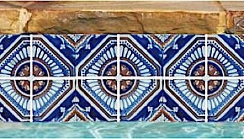 National Pool Tile Iberia Series | Royal Blue Print | Cadiz