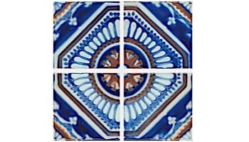 National Pool Tile Iberia Series | Royal Blue Print | Cadiz