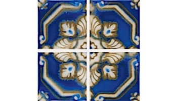 National Pool Tile Iberia Series  Royal Blue Print