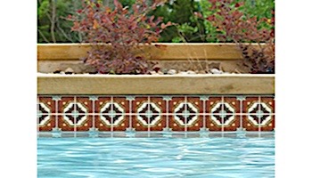 National Pool Tile Iberia Series | Rust Print | Santiago