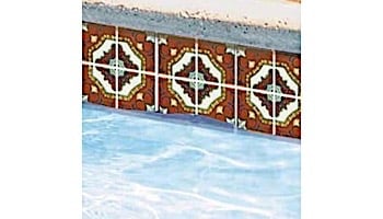 National Pool Tile Iberia Series | Rust Print | Santiago