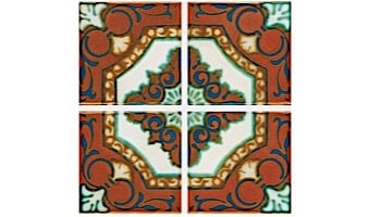 National Pool Tile Iberia Series | Rust Print | Santiago