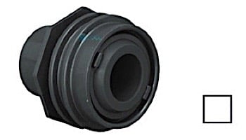 AquaStar 1" Flush Mount Return Fitting with Water Stop Eyeball and Nut | White | 301