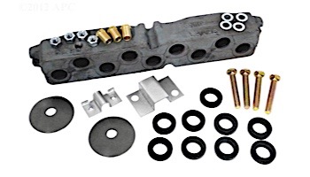 Teledyne Laars Cast Iron 9-Hole Return Header with Gaskets | R0058300