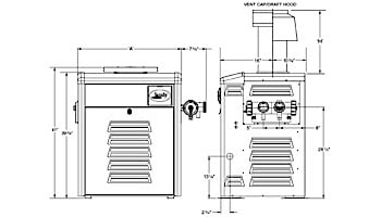 Jandy Legacy LRZ Pool Heater | 400,000 BTU Propane | Millivolt Standing Pilot | Manual Control | Polymer Heads | LRZ400MP
