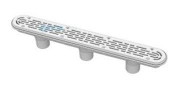 AquaStar 32" Channel Drain with 3 Port Sump/Flat Grate Anti-entrapment Suction Outlet Cover (VGB Series) | White | 32CDFL101