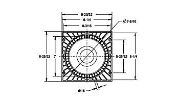 AquaStar 9 inch Square Retrofit to 8 inch Anti Entrapment Suction Outlet Cover | RFS9101