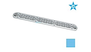AquaStar 32" Channel Drain with Mud Frame/Flat Grate Anti-entrapment Suction Outlet Cover (VGB Series) | Blue | 32CDFLFR104