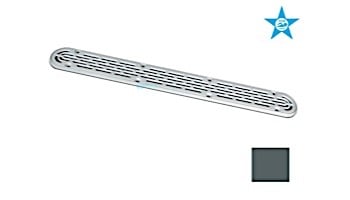 AquaStar 32" Channel Drain with Mud Frame/Flat Grate Anti-entrapment Suction Outlet Cover (VGB Series) | Dark Gray | 32CDFLFR105