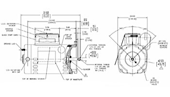 Century A.O. Smith GUARDIAN Square Flange Up-Rated SVRS Motor 3G10630 | 1.5HP 115V 230V | BG854A