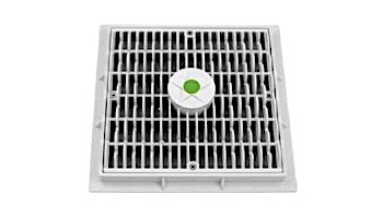AquaStar 9x9 Square Wave Anti Entrapment Suction Outlet Cover and Frame Dark Gray | WAV9105VGB