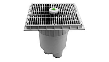 AquaStar 12x12 Wave Anti Entrapment Suction Main Drain with Deep F&G White | WAV12DDSB101VGB