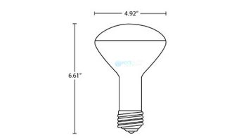 Halco R40 Medium Base Flood Hard Glass Incandescent Lamp | 300W 130V | R40FL300/HG 104035
