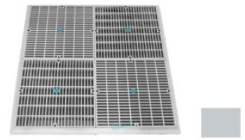 AquaStar 24" Square Mud Frame | with Four 12" Square Flat Grates | (VGB Series) | White | 24101