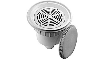 AquaStar 10" Anti Entrapment Outlet Cover with Dual Port 2 1/2" Spigot x 2" Socket Deep PVC Sump | White | 10AVDDSB101