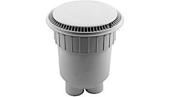 AquaStar 10" Anti Entrapment Outlet Cover with Dual Port 2 1/2" Spigot x 2" Socket Deep PVC Sump | White | 10AVDDSB101