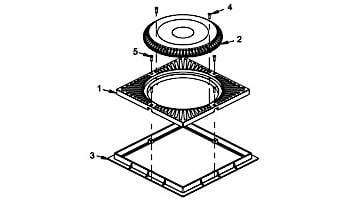 AquaStar 12 inch Shallow Square to 10 inch Anti Entrapment Suction Outlet Cover and Frame White | SRFS12101