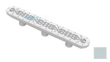 Aquastar 32" Channel Drain with Flat Grate Suction Outlet Cover and 3 Port Sump for Vinyl and Fiberglass | White | 32CDFLV101