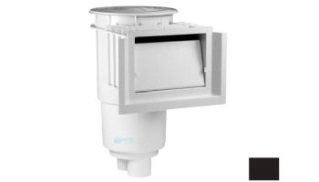 Aquastar Flow Star Standard Skimmer with Water Stop Face, Float Assembly, Basket, Lid and Adjustable Collar | Black | SKR102