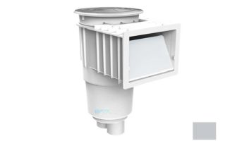 AquaStar Flow Star Standard Skimmer with Flush Face, Float Assembly, Basket, Lid and Adjustable Collar | Light Gray | SKR203