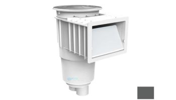 AquaStar Flow Star Standard Skimmer with Flush Face, Float Assembly, Basket, Lid and Adjustable Collar | Dark Gray | SKR205