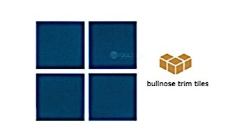National Pool Tile Marine Field 3x3 Series Single Bullnose Pool Tile | Ocean Blue | M391 SBN