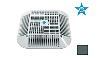 AquaStar 14" Square Anti-Entrapment Suction Outlet Cover and Retro-Adapter Sub-Frame for 9" Square 1" Deep Retrofits (VGB Series) Dark Gray | R914105