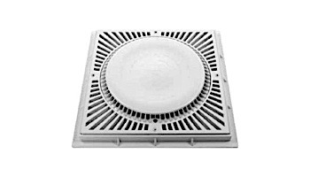 AquaStar 12 inch Square SUN Suction Outlet Cover and Mud Frame Light Gray | SUN12103