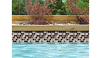 National Pool Tile Jules 1x1 Glass Tile | Rustic Mocha Blend | 9912-5AT