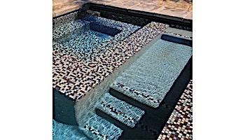National Pool Tile Jules 1x1 Glass Tile | Rustic Mocha Blend | 9912-5AT