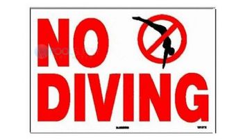 No Diving Sign with Image 12inches x 18inches | 1218TX