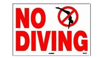 No Diving Sign with Image 12inches x 18inches | 1218TX