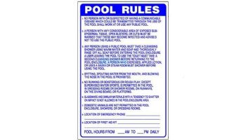 Minnesota Pool Rules 24inches x 36inches | 2436MNA