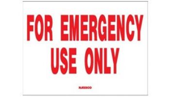 Emergency Use Only Sign 9inches x 12inches | SW-47