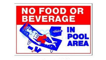 No Food or Beverage Sign 12inches x 18inches | SW-22