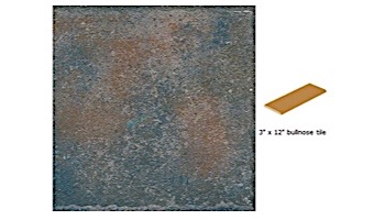 National Pool Tile Tuscany 3x12 Single Bullnose Pool Tile | Pietra Azul | HBLU SBN
